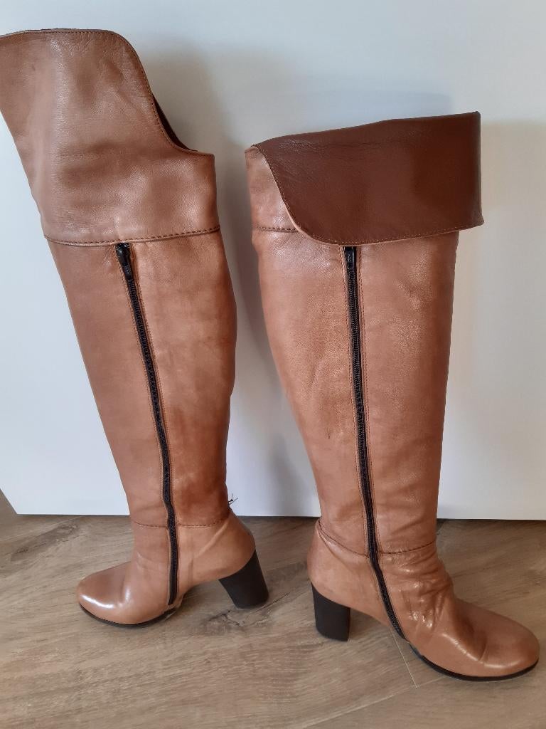 Laarzen, Kleding | Dames, Ophalen, Hoge laarzen, Bruin, Zo goed als nieuw