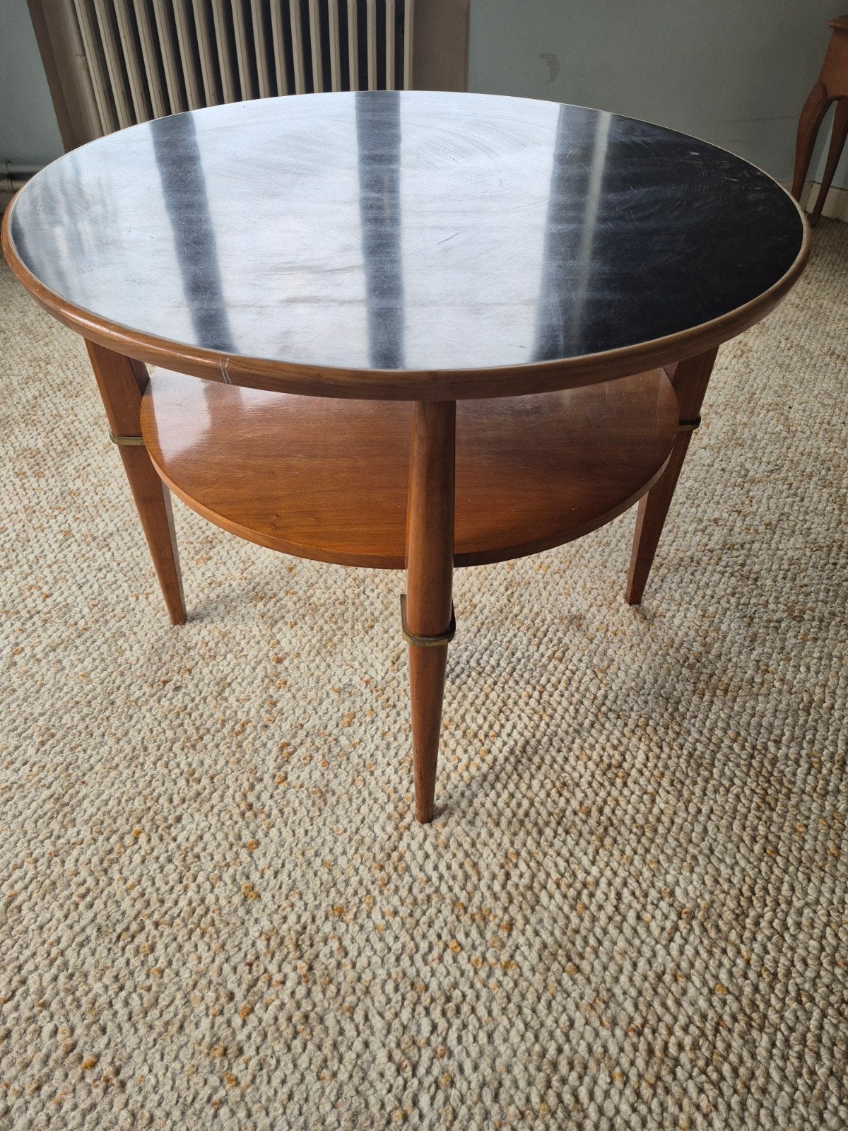 Table guéridon moderniste 1940, 50 – 75, Gebruikt, Rond, Moderniste