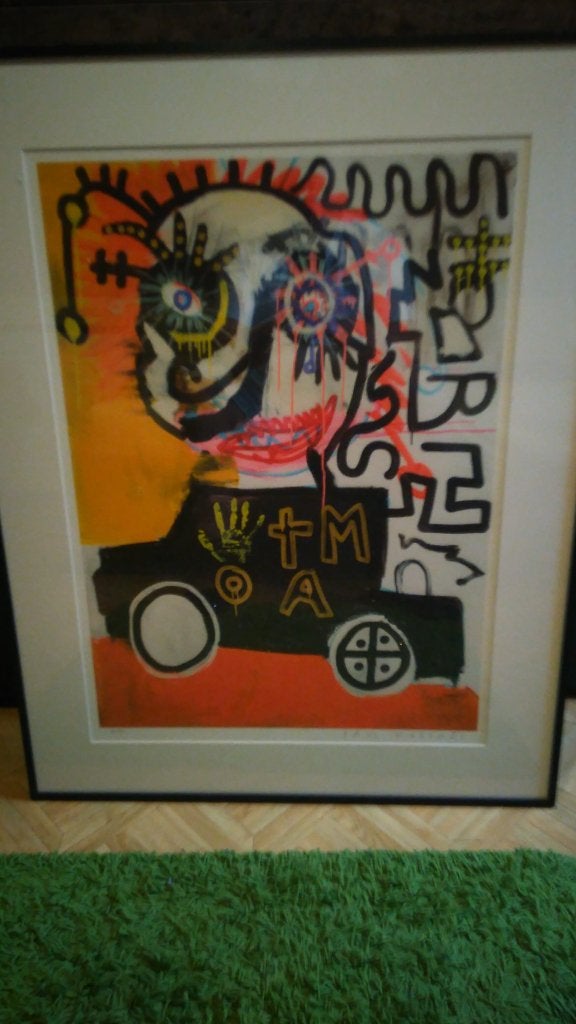 Paul kostabi, Antiquités & Art, Art | Lithographies & Sérigraphies, Encadré, Enlèvement