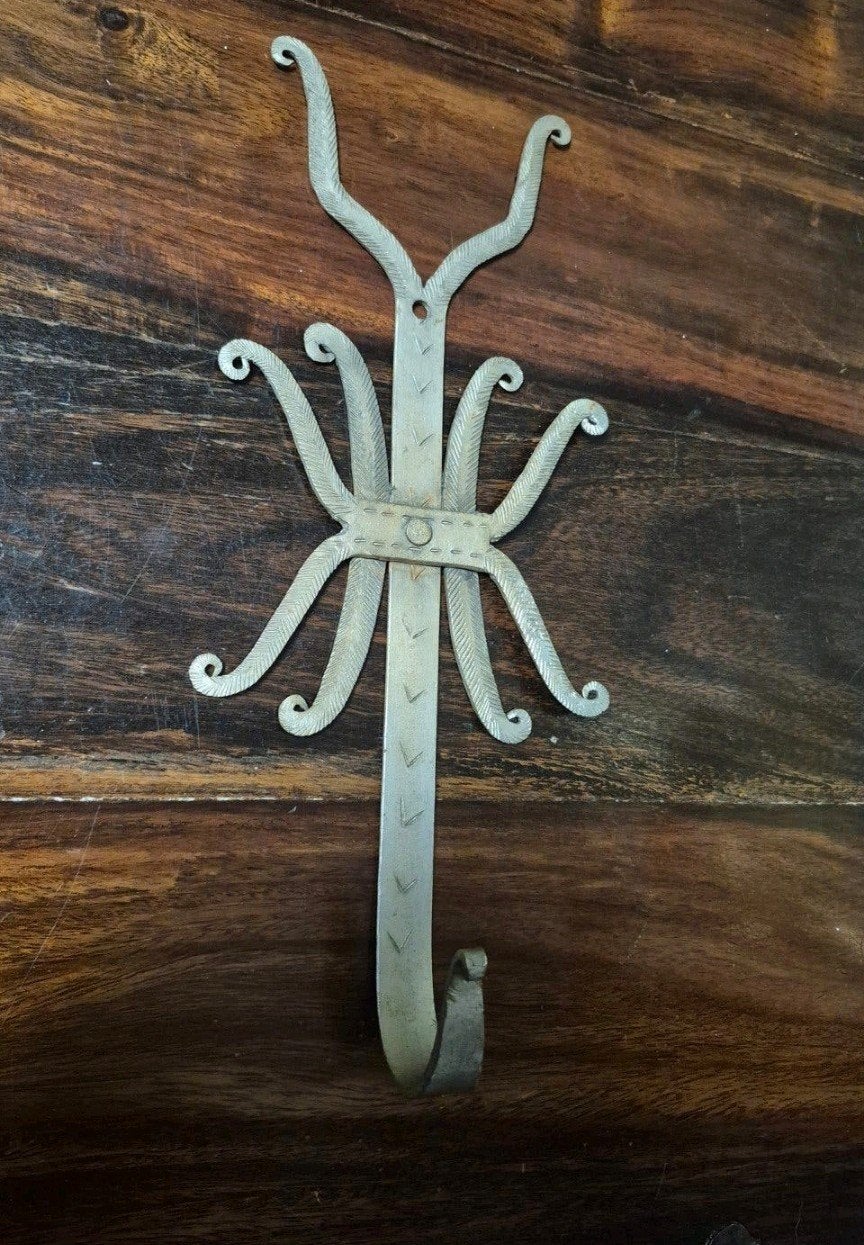 couronne de gibier ancienne en fer forgé à la main (égalemen, Enlèvement ou Envoi