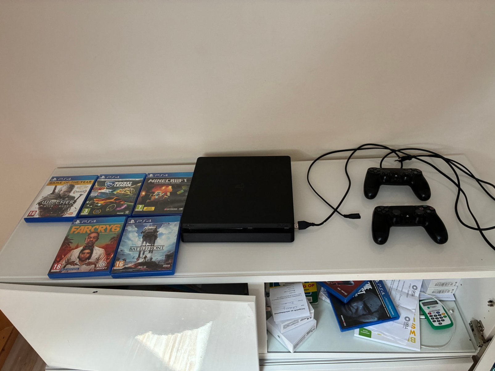 PlayStation 4 + 2 Controllers + Games te koop, Games en Spelcomputers, Spelcomputers | Sony PlayStation 3, Ophalen of Verzenden