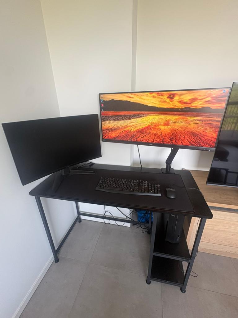 Complete Gaming/Office Setup – 2 Monitoren + PC + Bureau, Enlèvement, Comme neuf
