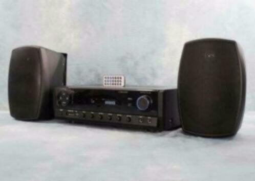 Tuner met USB SD Bluetooth en Buiten Speakers 053B-SET, Audio, Tv en Foto, Ophalen of Verzenden, Nieuw, Speakers, Overige merken