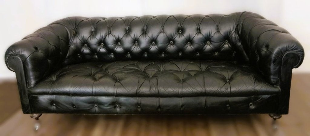 chesterfield zetel, Ophalen, Gebruikt, 150 tot 200 cm, Leer
