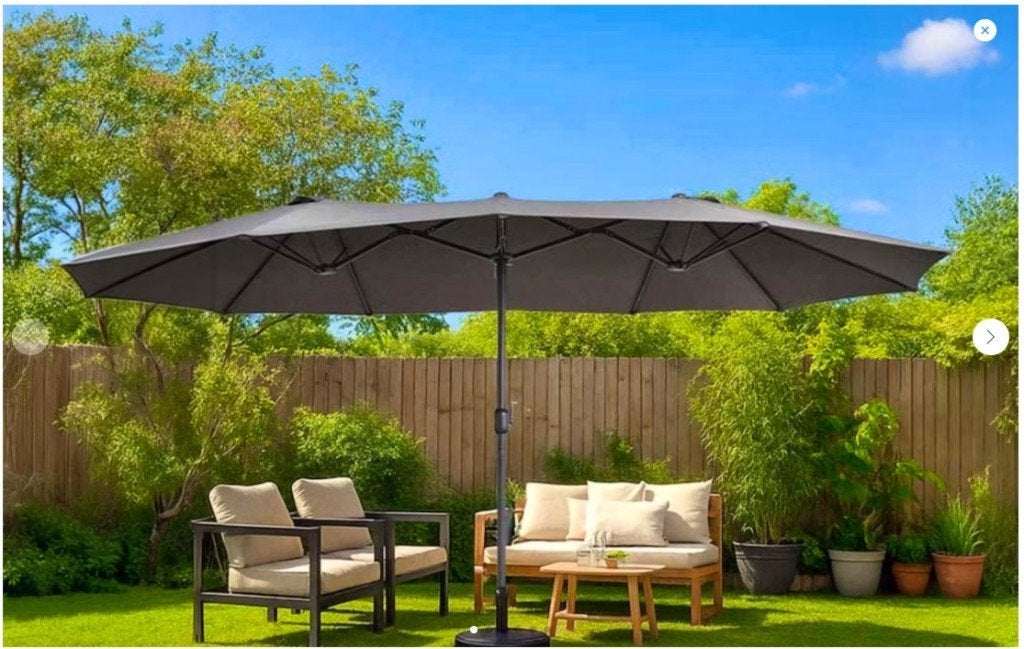 Parasol double XXL 460cm x 260 cm, Ophalen, Nieuw, Meer dan 4 meter