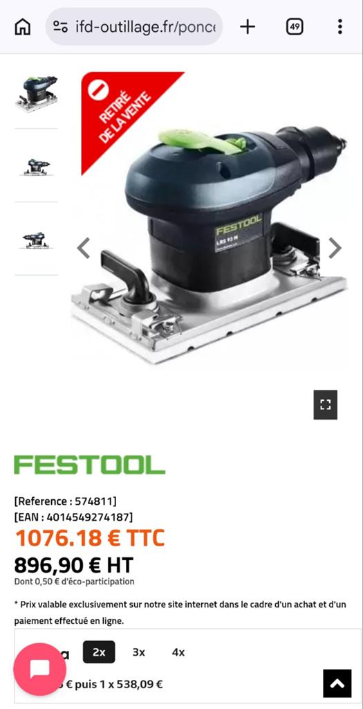 Goed werkend festool lrs 93/m, Bricolage & Construction