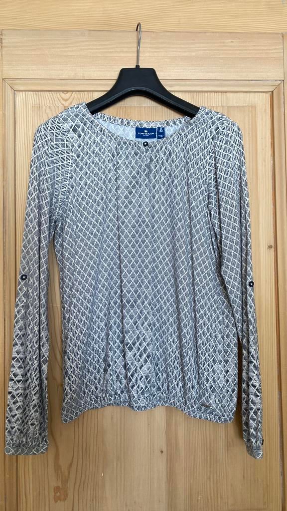 Blouse Tom Tailor à col rond et bande de manches taille S/36, Enlèvement ou Envoi, Comme neuf, Taille 36 (S)