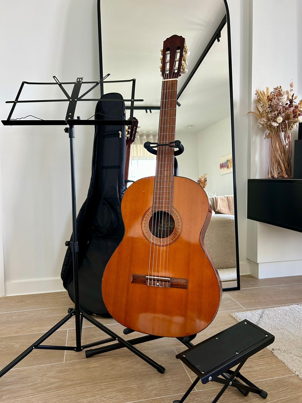 Vintage Japanse Iris Klassieke Gitaar + Accessoires, Muziek en Instrumenten, Snaarinstrumenten | Gitaren | Akoestisch, Ophalen