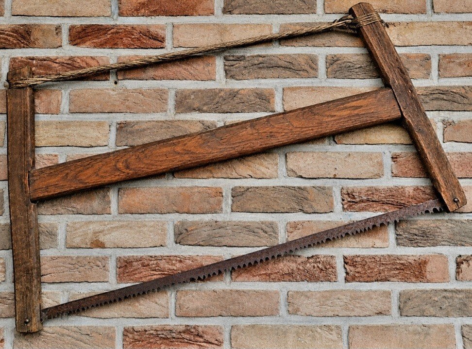 ANTIEKE HOUTEN ZAAG, Ophalen of Verzenden