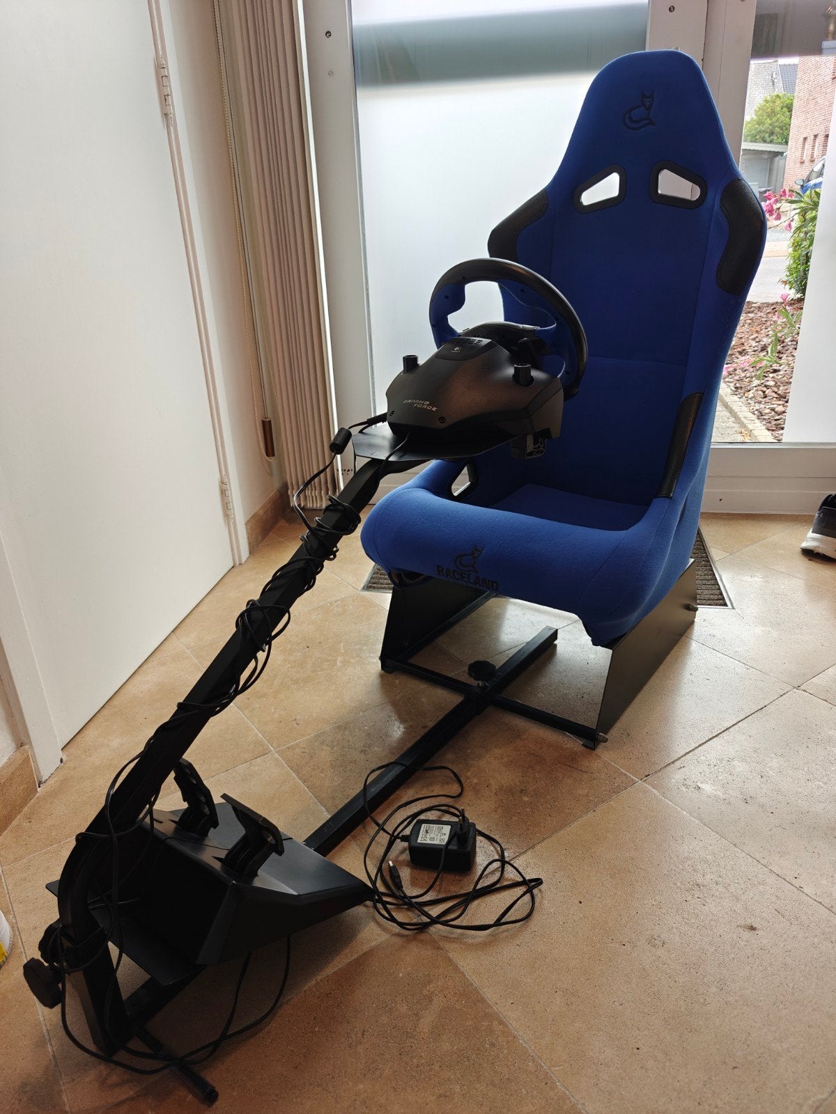Racestoel van Raceland met Logitech Drivinv Force s, Games en Spelcomputers, Ophalen, Gebruikt, Playseat of Racestoel, PlayStation 3