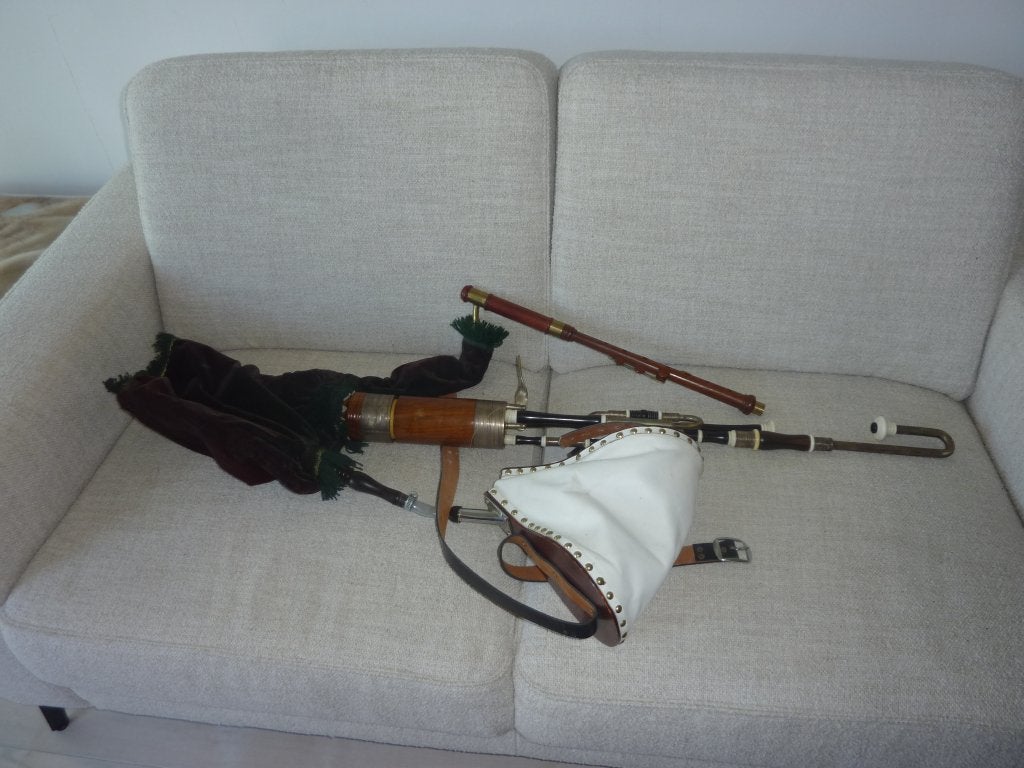 Irish/elbow/uillean pipe, full set, Muziek en Instrumenten, Blaasinstrumenten | Overige, Ophalen of Verzenden, Gebruikt, Houtblazer