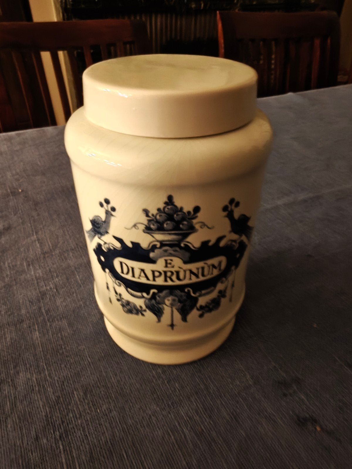 Delfts blauw porseleinen pot, Avec couvercle, Enlèvement