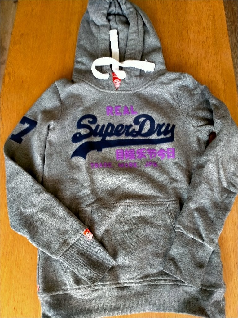 Sweat à Capuche Superdry taille S, Gris, Superdry, Taille 36 (S), Comme neuf