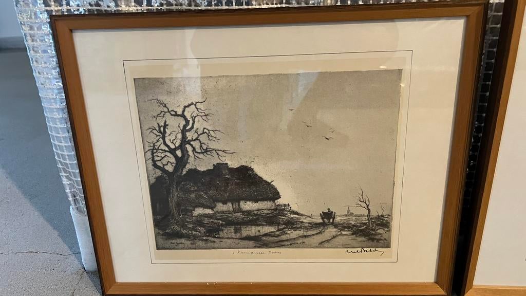2 gravures originales Dirk Baksteen 1952, Enlèvement ou Envoi