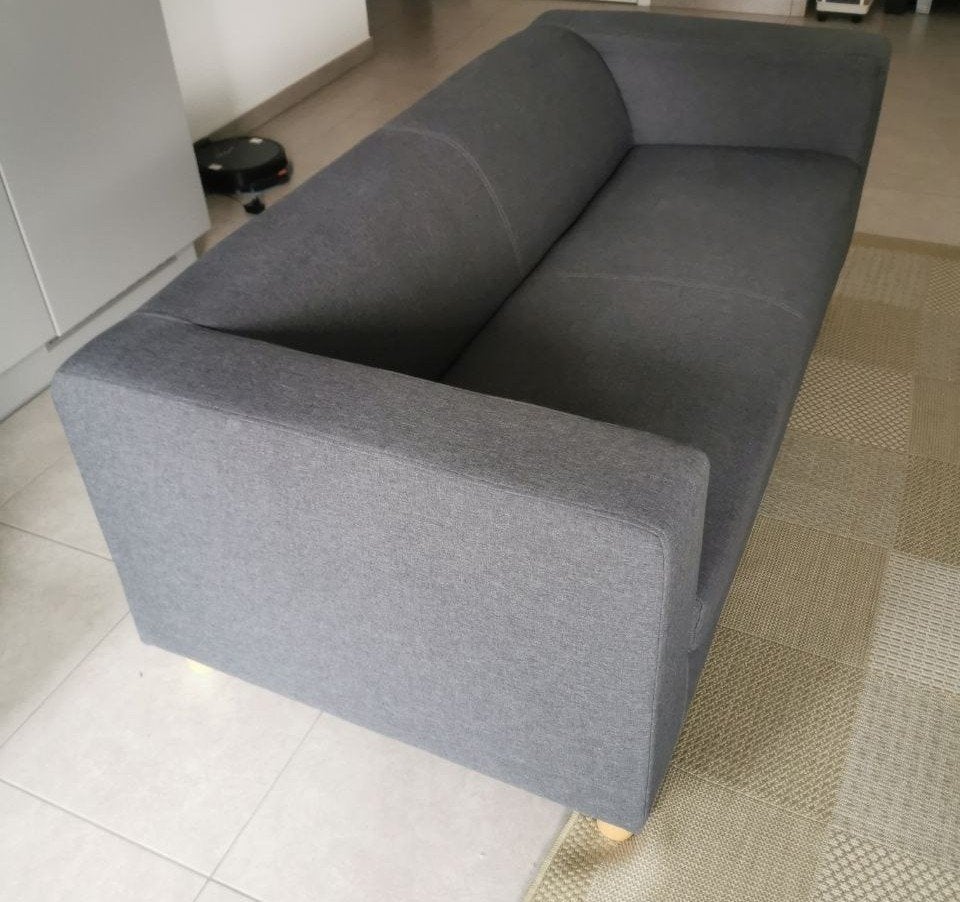 Canapé 2,5 places Palermo - Gris foncé - Bon état, Maison & Meubles, 75 à 100 cm, Enlèvement, Utilisé, Deux personnes