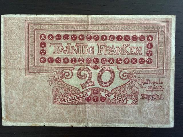 20 frank 1919, Verzenden, Los biljet