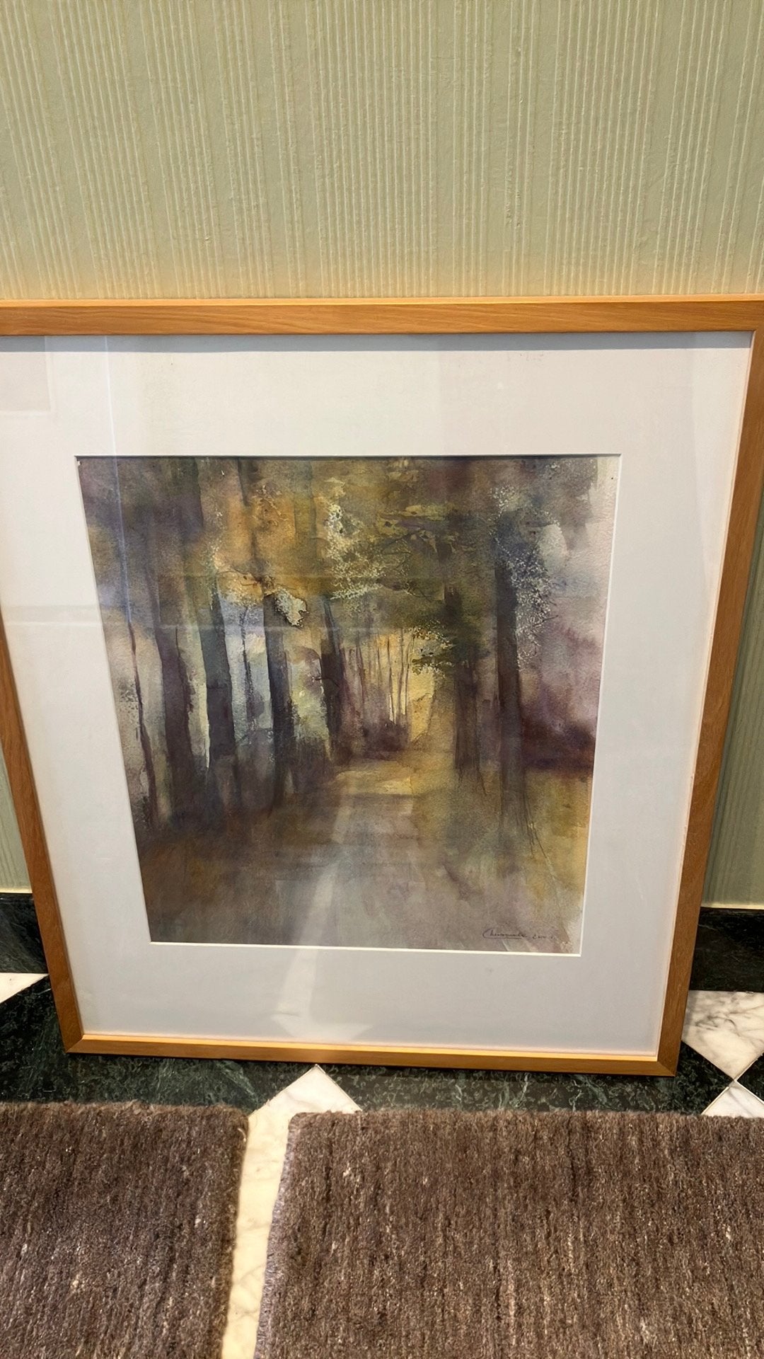 Aquarel Pascale  van der Veken 50x60, Antiek en Kunst, Ophalen