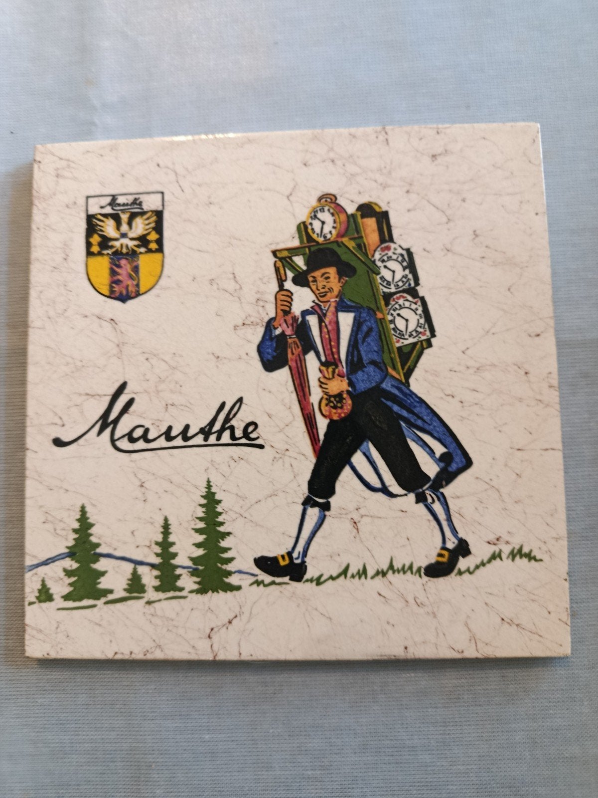 Carrelage mural vintage avec le nom de marque Mauthe,, Enlèvement ou Envoi