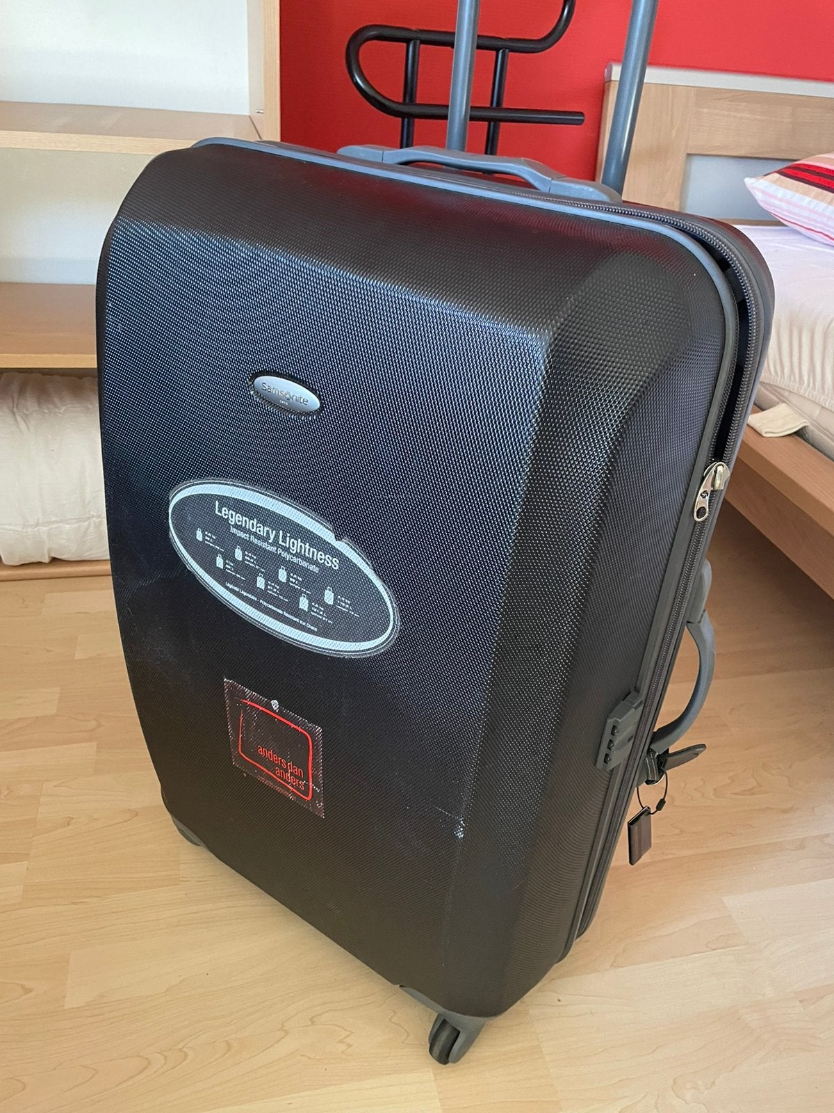 Grote lichte reiskoffer Samsonite, Ophalen, Gebruikt, Hard kunststof, Wieltjes