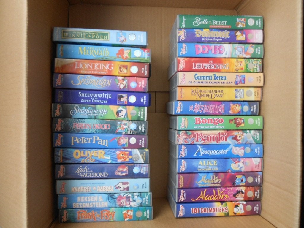 originele VHS video's Disney tekenfilms, Nederlands ondertiteld, Gebruikt, Tekenfilm, VHS