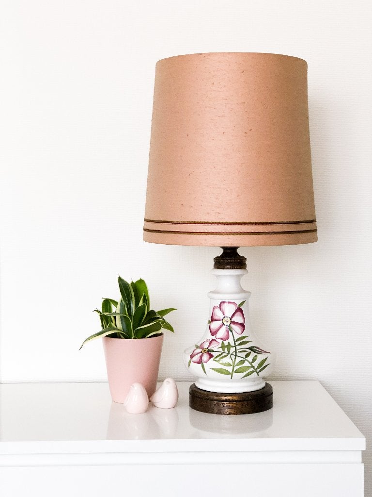 Grote vintage / retro sfeerlamp, jaren 70/80, Huis en Inrichting, Vintage, Ophalen of Verzenden, Roze, Sfeerlamp