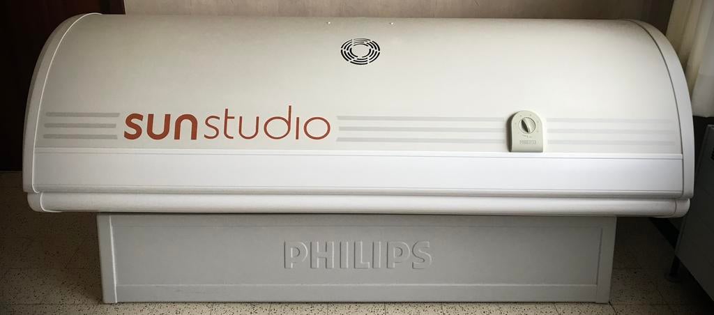 Zonnebank Philips Sunstudio, Ophalen, Gebruikt, Zonnebank dubbelzijdig, 15 lampen of meer