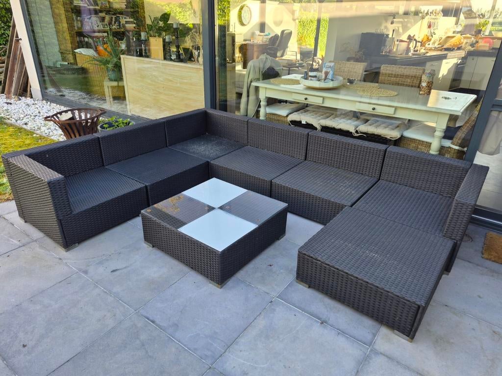 Volledige Lounge- en tuinset + acc.  GERESERVEERD, Tuin en Terras, Ophalen, Tuinset