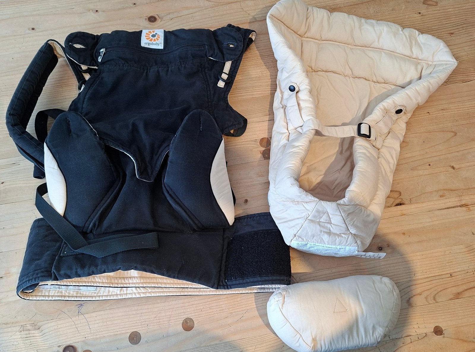 Ergobaby draagzak zwart/beige Vanaf de geboorte!, Kinderen en Baby's, Babydragers en Draagdoeken, Ophalen, Gebruikt, Rug, Draagzak