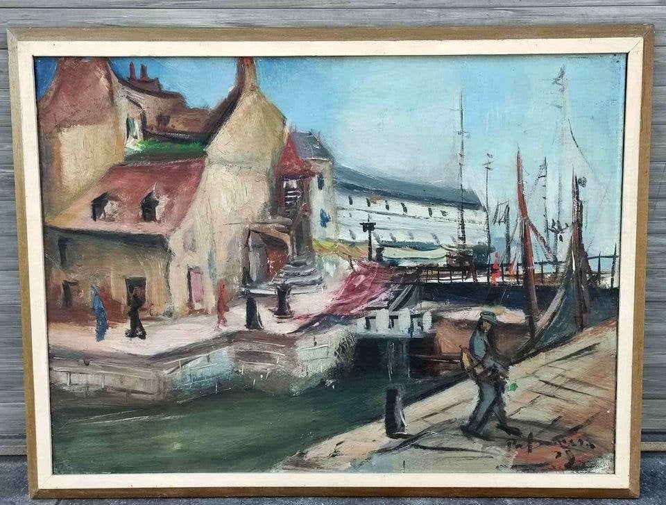 Huile sur toile marine signe José palmeiro, Enlèvement ou Envoi, Toile