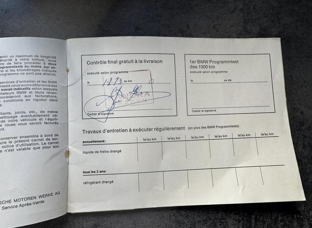 Carnet BMW 1602 S, Enlèvement