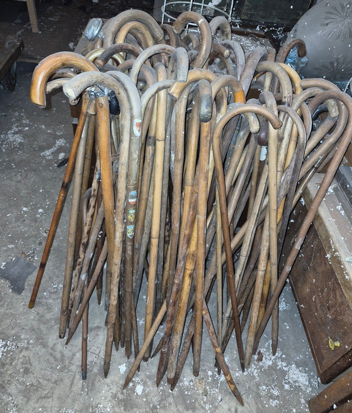 wandelstokken oude Wandelstokken decoratie, Antiek en Kunst, Ophalen