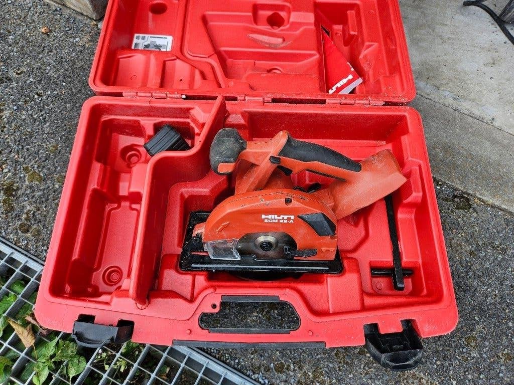 Hilti SCM 22-A Cirkelzaag met koffer 22 Volt, Ophalen, Zo goed als nieuw, Cirkelzaag, Hilti