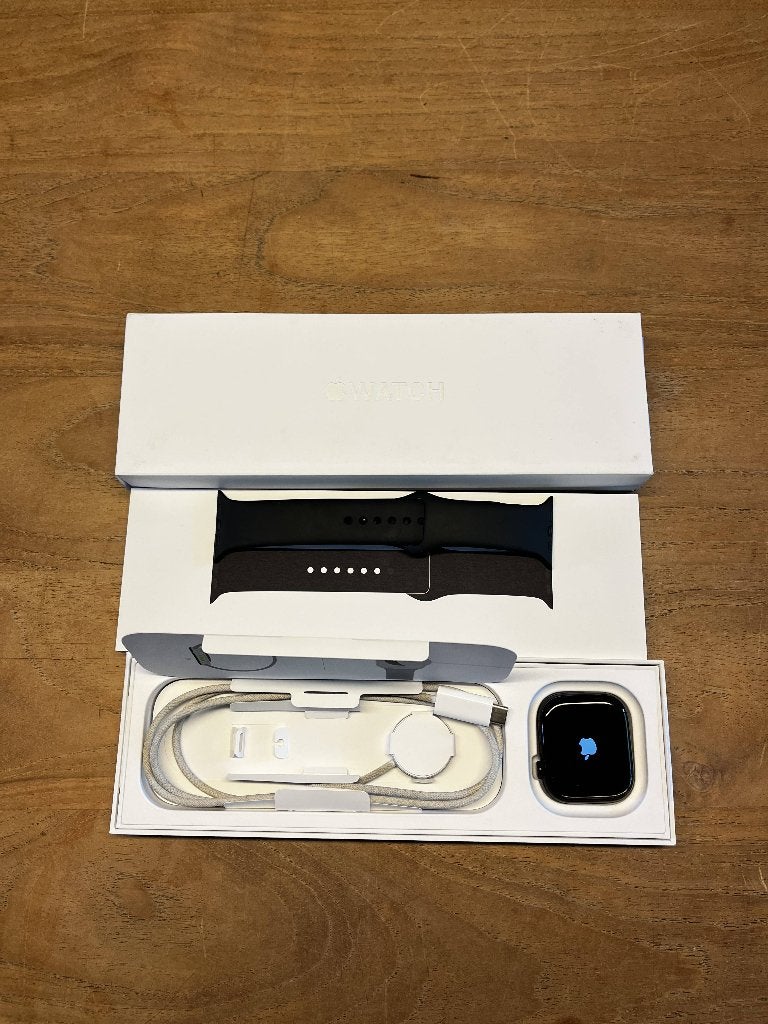 Watch Series 10 GPS - 46 mm Jet Black Aluminium (M/L), Ophalen, Zwart, Apple Watch, IOS
