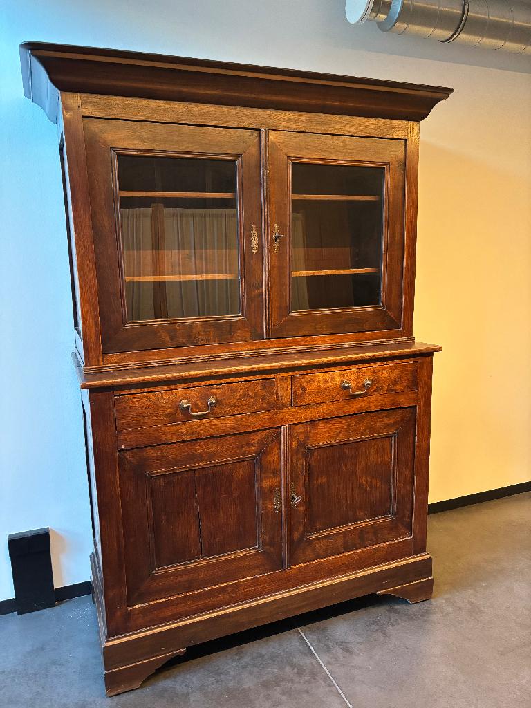 Kersenhouten vitrinekast, Antiek en Kunst, Ophalen