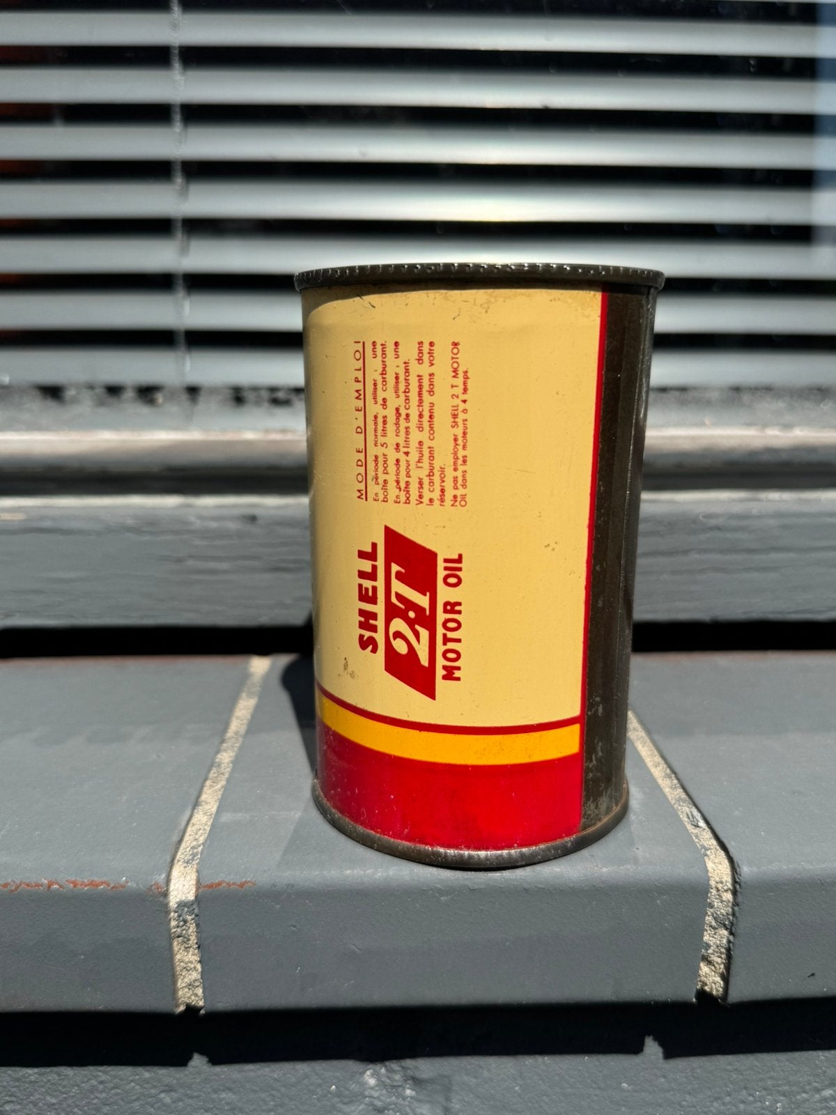 SHELL 2 T motor olie blikje, Ophalen of Verzenden