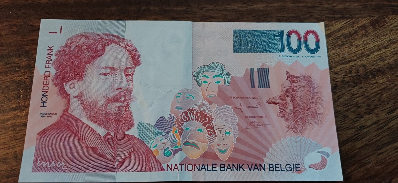 100 BEF biljet, Ophalen of Verzenden, Los biljet