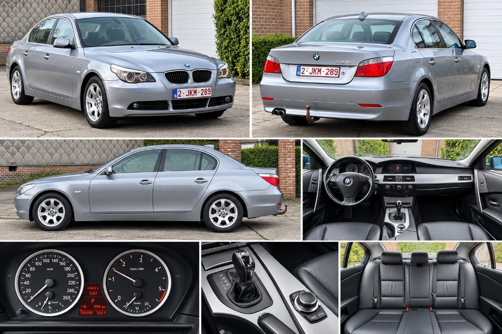 BMW 525d E60 Automaat – 163 PK – Trekhaak – Car-Pass, Auto's, Automaat, Achterwielaandrijving, Zwart, 2497 cc