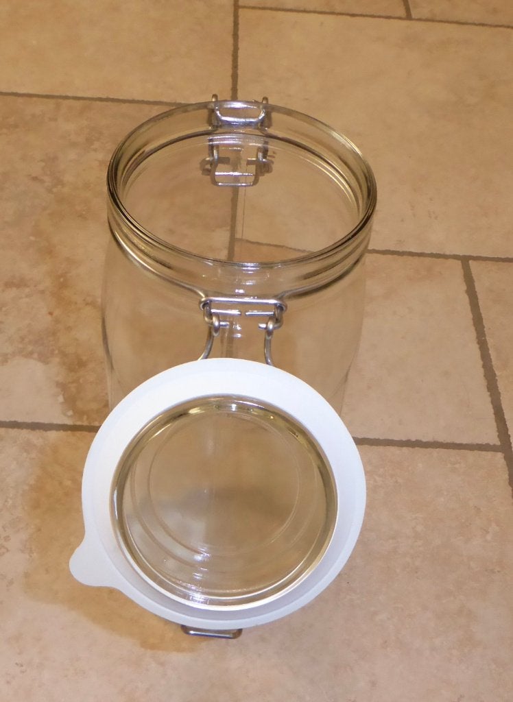 Bocal de rangement en verre avec fermoir/ 30 cm, Pot de stockage, Enlèvement, Comme neuf