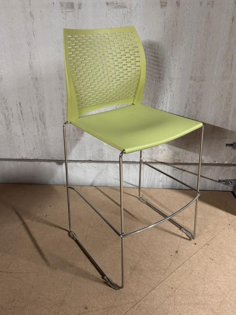 Barkrukken Gaber Kanvas Design  Stapelbaar  Chroom Onderstel, Ophalen, Met voetsteun, 60 tot 90 cm, Metaal