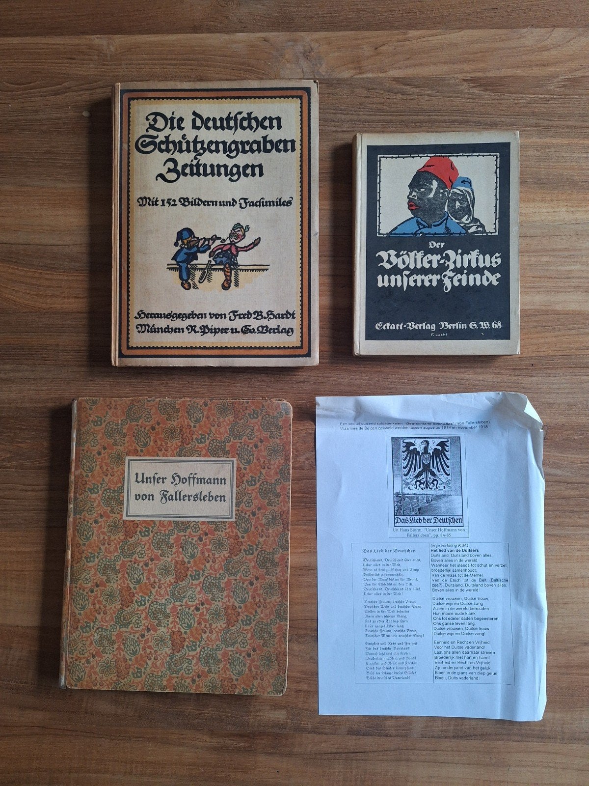Lot uitzonderlijke Duitse boekjes WO1, Ophalen of Verzenden