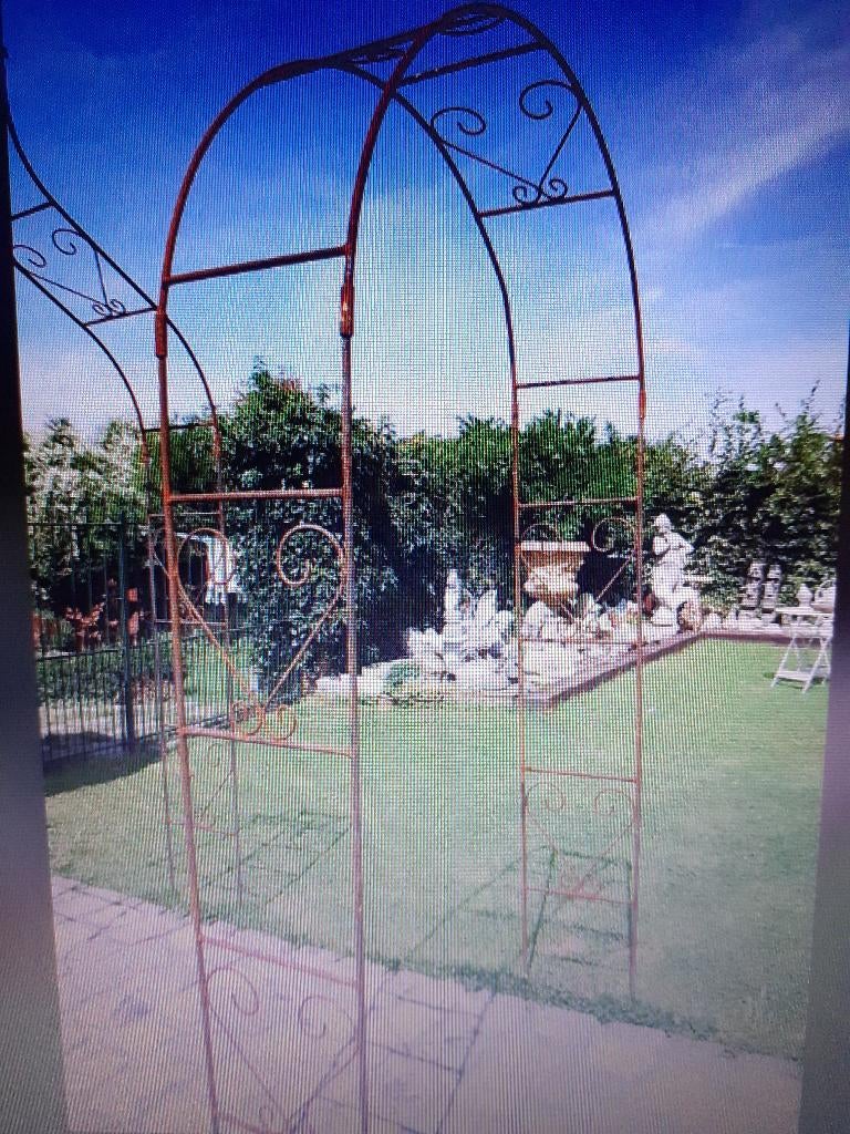 BOOG, VOLLEDIG SMEEDIJZEREN BOOG., Tuin en Terras, Ophalen
