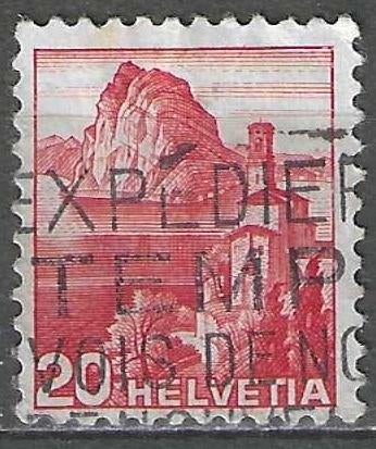 Suisse 1938 - Yvert 312 - Église de Castagnola (ST), Envoi, Affranchi