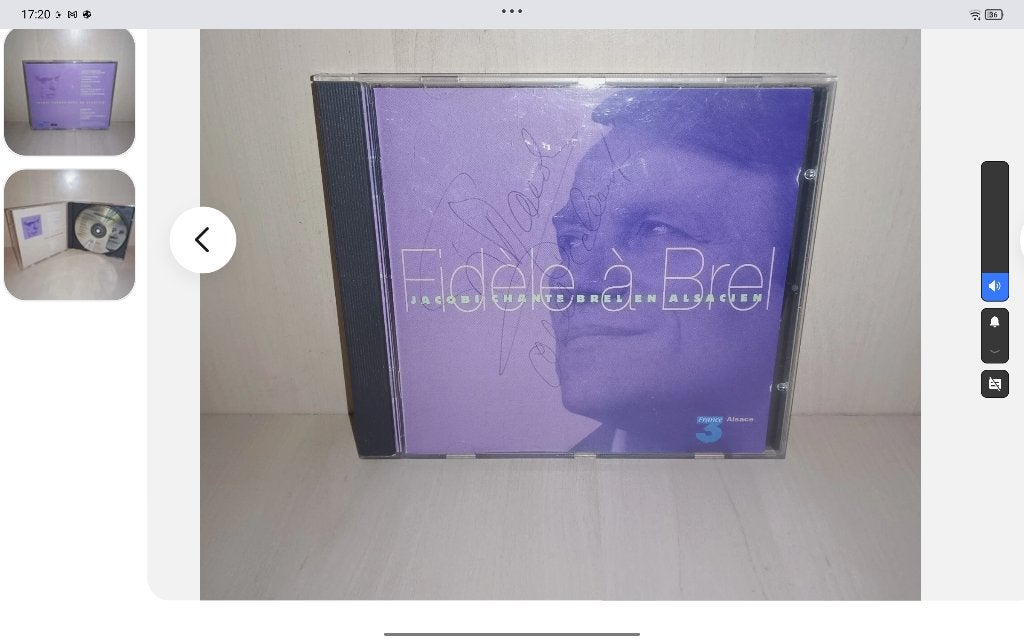 Fidèle à Brel par Robert Frank Jacobi CD dédicacé très rare, CD & DVD, Enlèvement ou Envoi