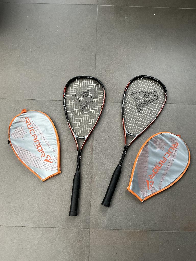 Set van 2 squash-rackets rucanor, Sports & Fitness, Squash, Enlèvement, Comme neuf, Raquette, Avec housse