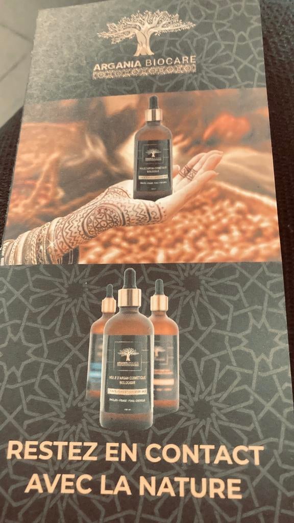 Lot Huile d'Argan 100% BIO du Maroc - 100ml Destockage total, Enlèvement, Neuf