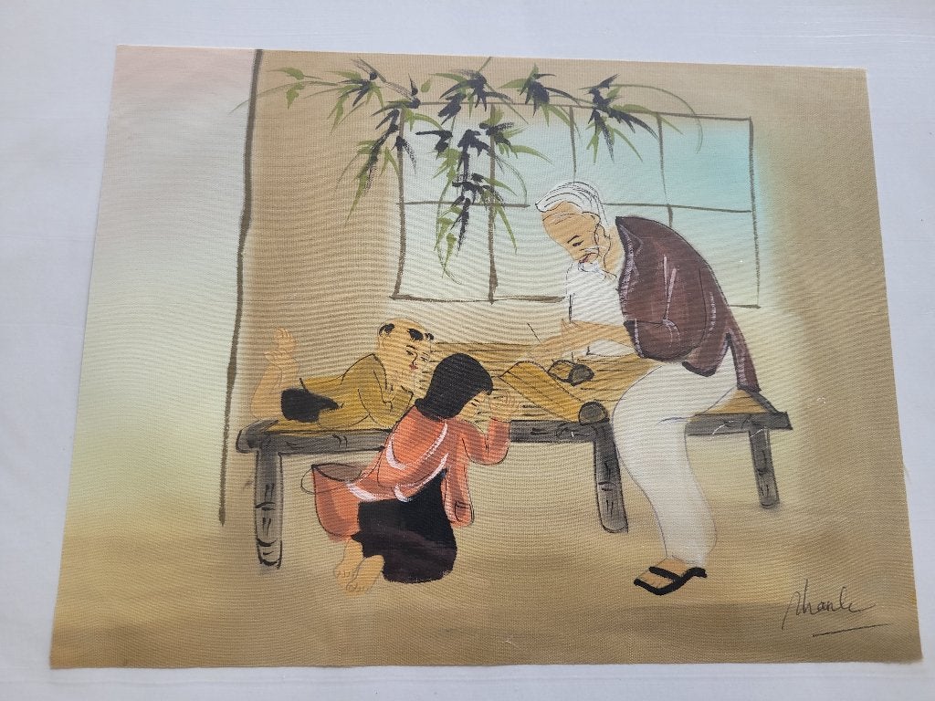 Aquarelle Viêt Nam, Antiquités & Art, Enlèvement ou Envoi, Aquarelle, Paysage, Autres styles
