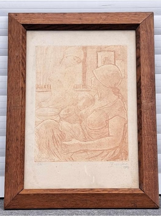 eau forte epreuve d artiste signe Armand rassenfosse, Antiquités & Art, Enlèvement ou Envoi