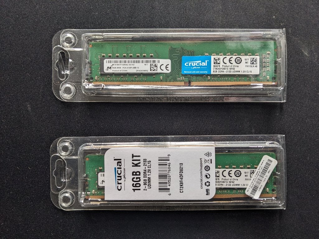 Crucial 16GB DDR4-2133, DDR4, Ophalen of Verzenden, Zo goed als nieuw, Desktop