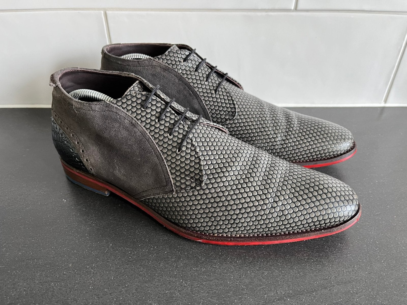 Floris van Bommel herenschoenen maat 8 / 42, Kleding | Heren, Overige kleuren, Ophalen of Verzenden, Zo goed als nieuw, Veterschoenen