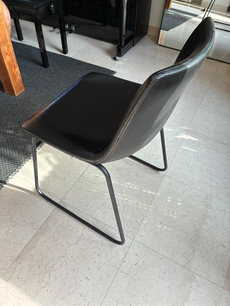 6 Zwarte (design) stoelen - eetkamer, Ophalen, Zwart, Zwart, Vijf, Zes of meer stoelen